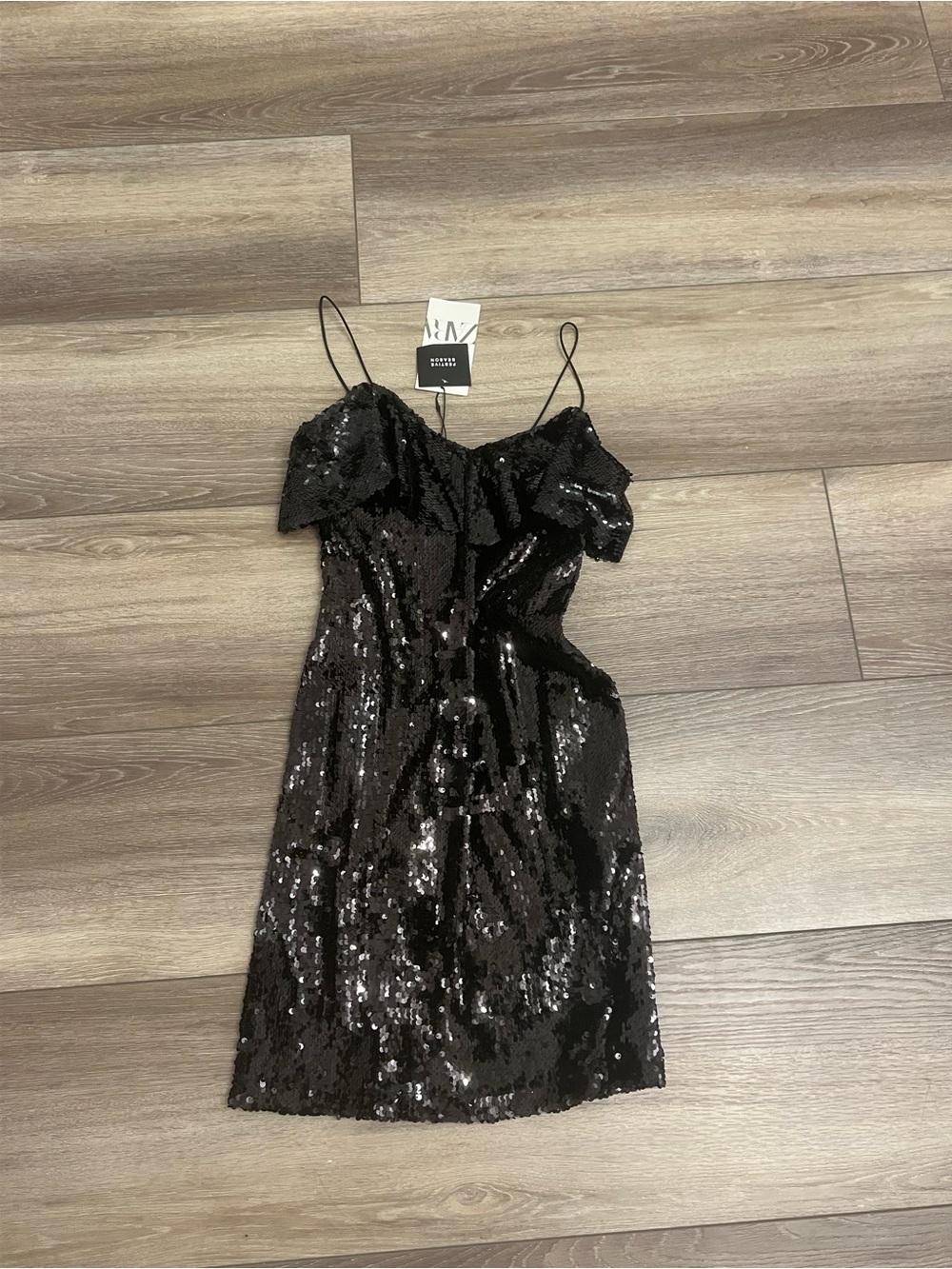 Zara Black Sequin Mini Dress